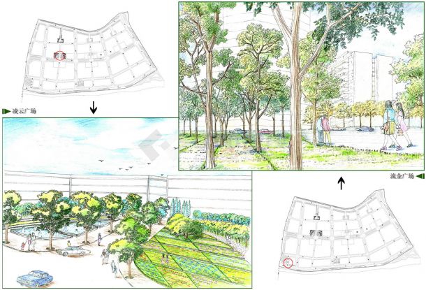 南昌居住区主要景观设计方案-图二