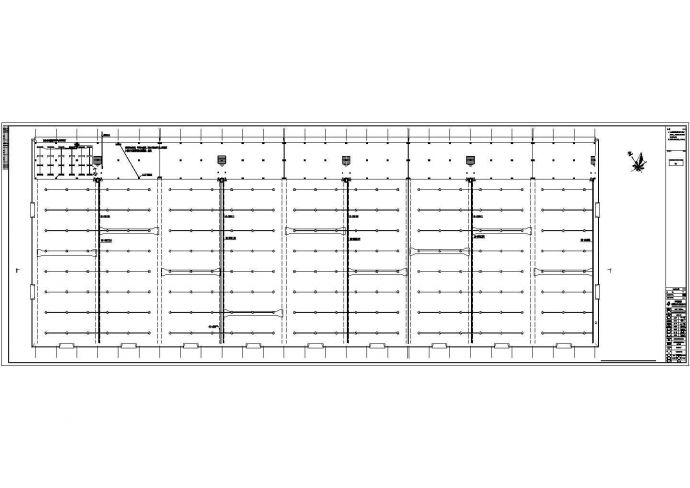 某钢结构厂房建筑结构水电施工图全套CAD车间电施_图1
