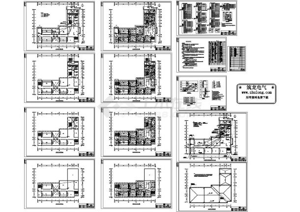 某小学四层教学楼全套电气设计cad施工图纸（含设计说明）-图一