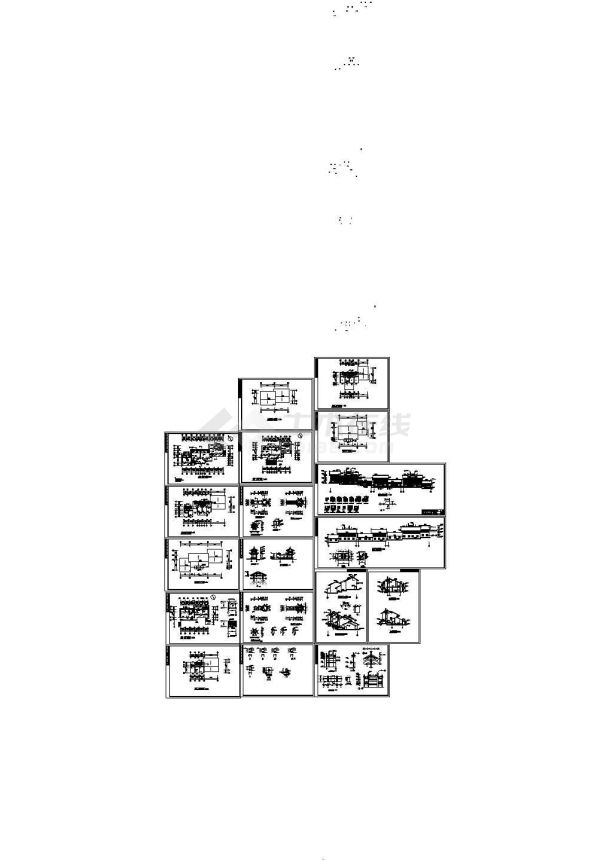 仿古商业建筑设计施工图纸-图一