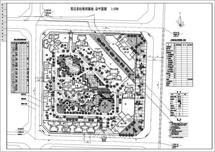 小区规划绿化设计cad总平面图_图1
