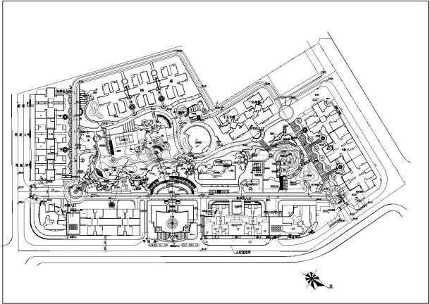 某小区住宅规划CAD平面布置参考图-图二