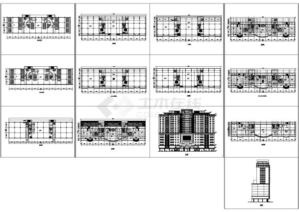 某多层办公楼建筑cad设计方案图-图二