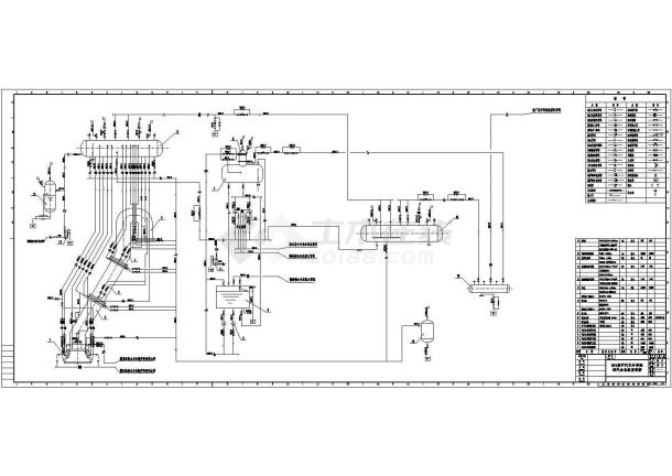 转炉汽化冷却烟道汽水系统设计cad原理图-图一