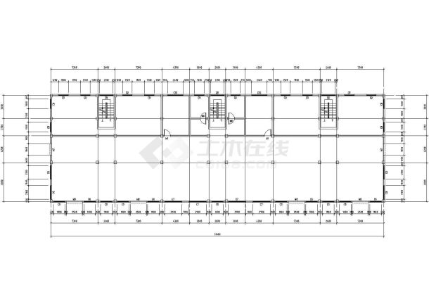 3400平米6层临街商住楼建筑设计CAD施工图-图一