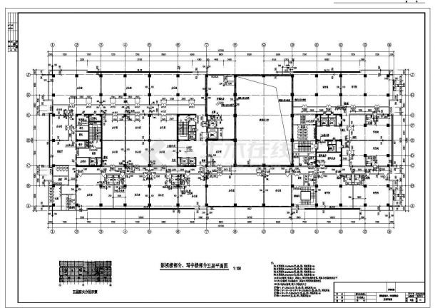 某气象科技大厦（影视楼）建筑cad设计施工图-图二