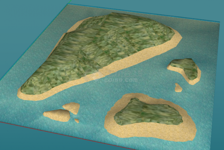 岩石湖山体山脉岛屿su模型-图一
