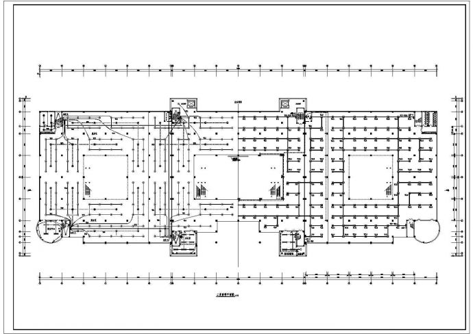 某会展馆二层电气平面图详细设计_图1