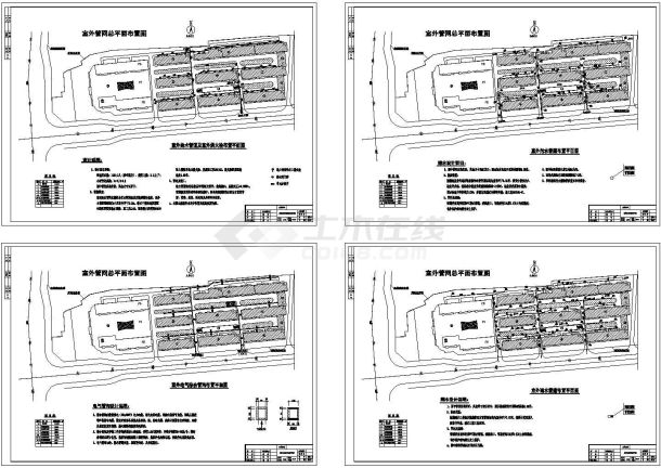 某小区室外管网CAD设计施工图-图二