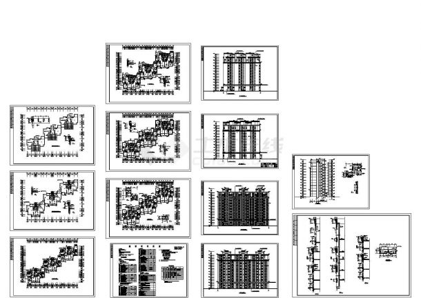某十二层框架结构住宅楼（建筑面积9204㎡）设计CAD全套建筑施工图（含设计说明）-图一