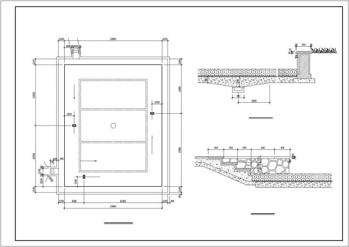 门球场设计做法剖面CAD参考图_图1