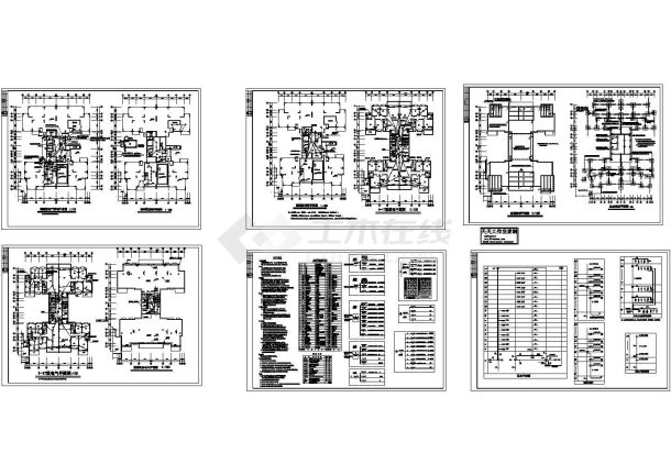 某17层高层住宅电气全套设计CAD施工图-图二