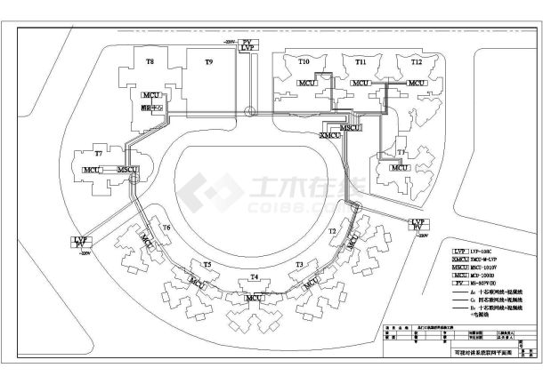 某电子厂职工宿舍楼电子系统设计CAD施工图-图二