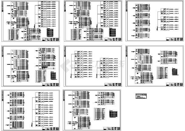 某小区住宅楼配电系统全套设计CAD施工图-图二