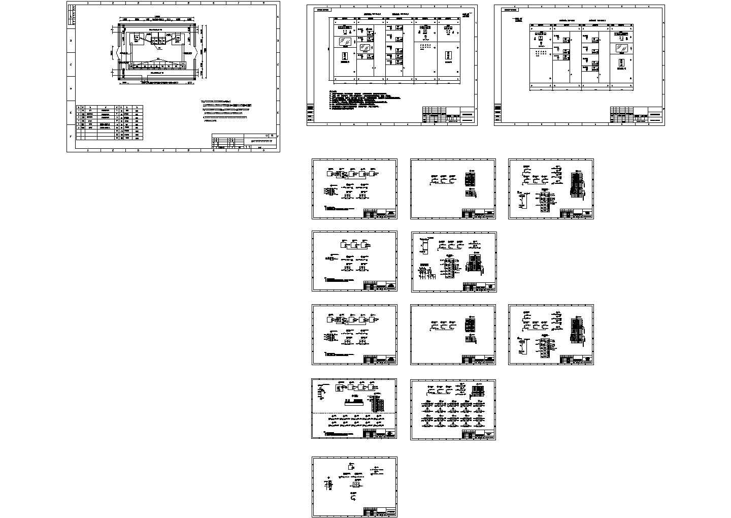 变电所低压配电柜电气cad施工图