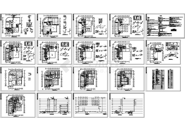 某九层商厦给排水全套图纸-图一