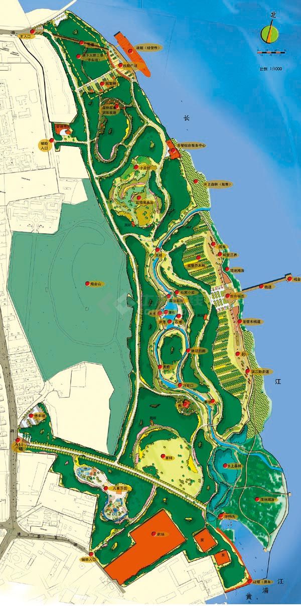 滨江公园景观剖面CAD参考图-图二