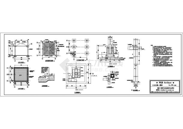 某园林工程木廊架（木亭）设计cad全套建筑施工图（含设计说明）-图一