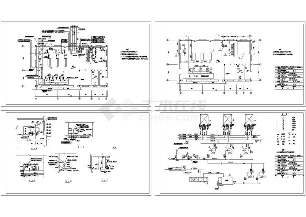 某换热站详细设计cad施工图-图二