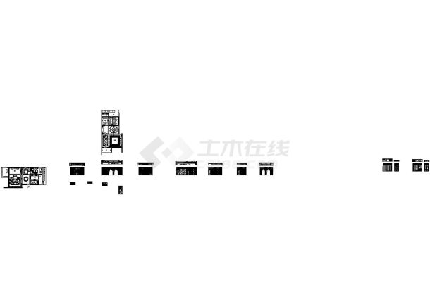 奢华风中廷森林公馆别墅设计施工图-图一