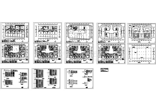 8层商住楼电气施工cad图，共十三张-图一