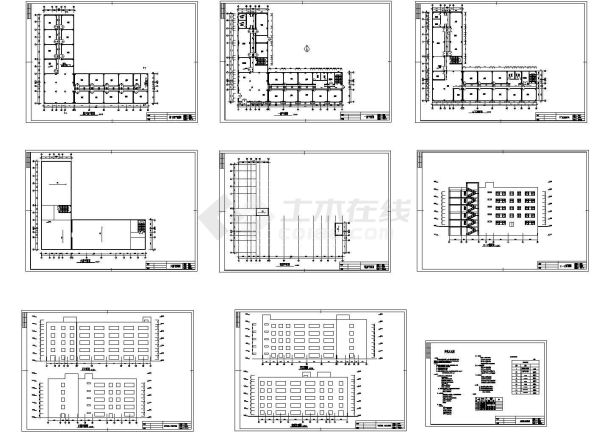 某六层框架结构办公楼（2469㎡）设计cad全套建筑图（含设计说明）-图一