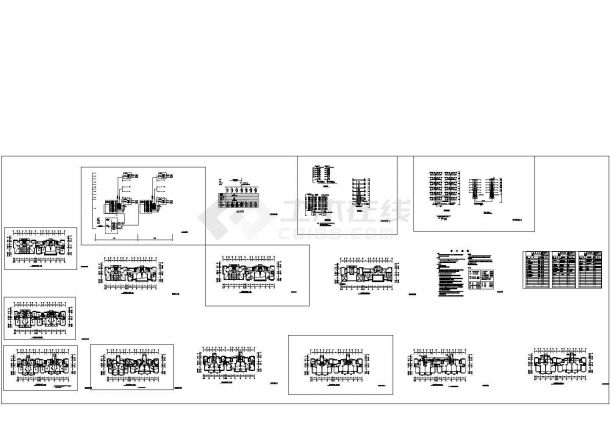 某六层带跃 层住宅楼电气设计施工CAD图纸-图二
