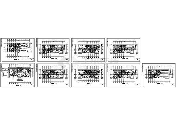 九层水文水资源局办公楼电气施工cad图，共九张-图一