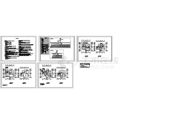 二层住宅楼电气系统设计施工cad图纸，共五张-图二