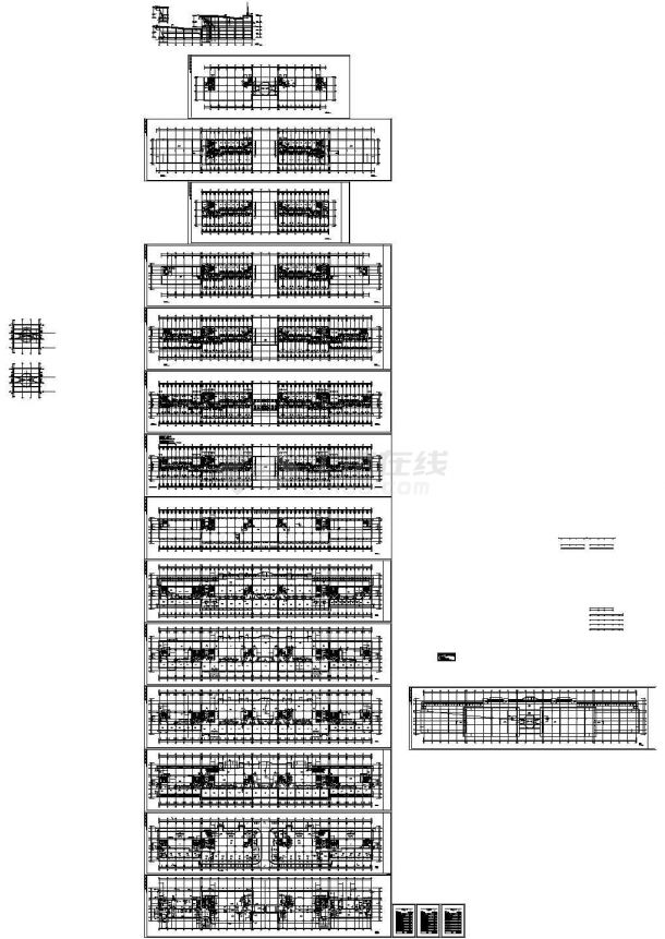 二十四层商住楼电气施工cad图(含平面图，共十七张）-图一
