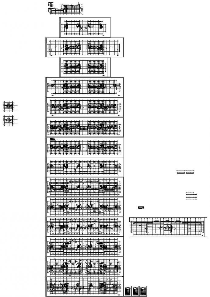 二十四层商住楼电气施工cad图(含平面图，共十七张）_图1