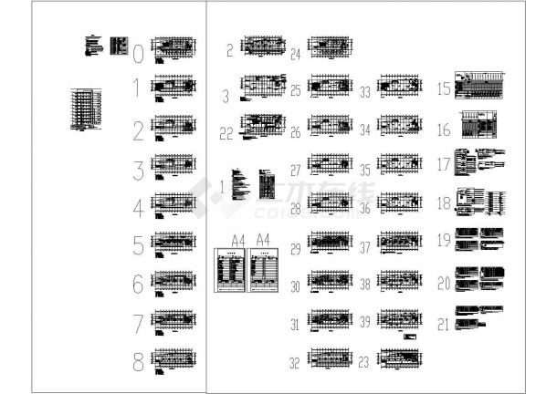 十层电子办公综合楼电气施工cad图，共三十九张-图二
