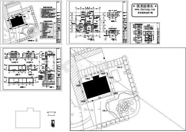 内蒙古某大学新区CAD设计给排水图纸-图一