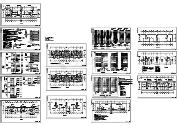 某十二层商住楼电气施工cad图，共十五张-图一