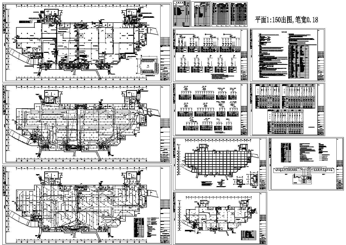 某1层人防地下车库电气cad施工图纸