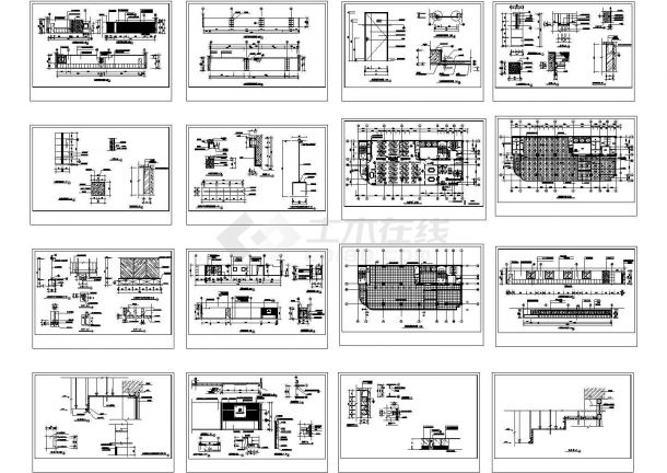 某框架结构办公楼第八层室内装修设计cad全套施工图（甲级院设计，16张图）-图一
