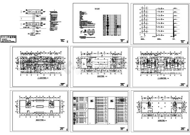某小区8层小户型住宅楼电气设计CAD施工图-图一