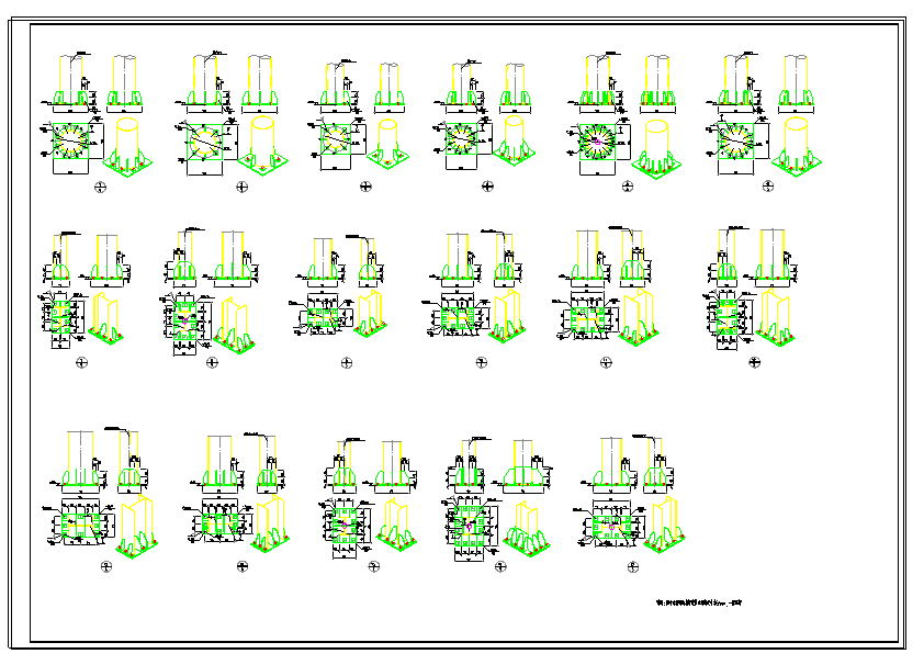 钢结构柱脚节点构造详图