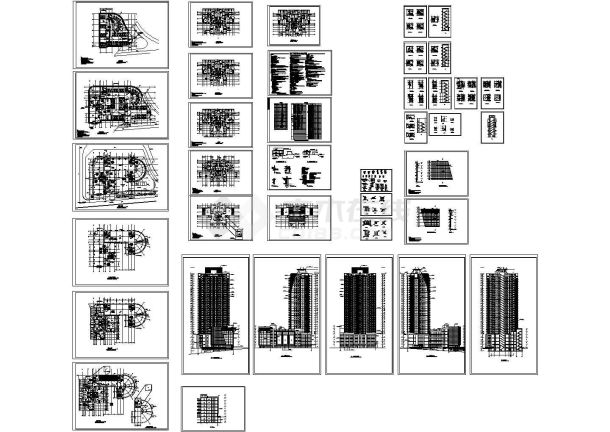 某地下二层地上三十层框架结构住宅楼（32845㎡）设计cad全套建筑施工图（含设计说明）-图二