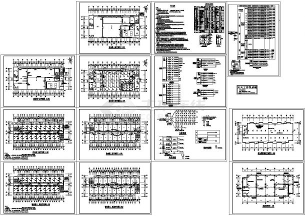 某研究所4层宿舍楼电气设计CAD施工图-图二