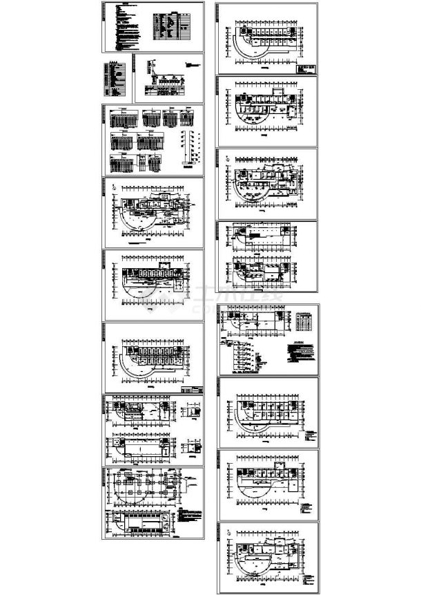 德山七层供电分局电气施工cad图，共十七张-图一
