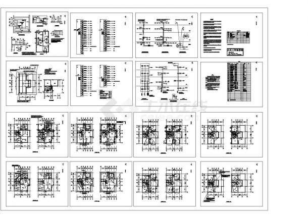 某县城3层经典别墅住宅全套电气设计CAD施工图-图二