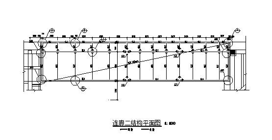 某钢结构连廊平面结构图