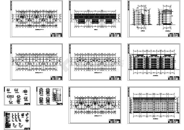 某七层砖混结构住宅建筑设计cad施工图-图一