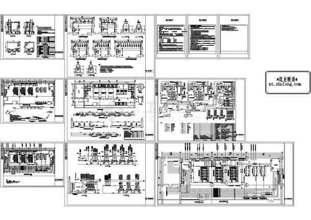 某住宅小区热力站暖通设计施工CAD图纸-图一