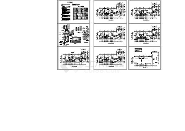 职工住宅楼电气系统设计施工cad图纸，共九张-图二