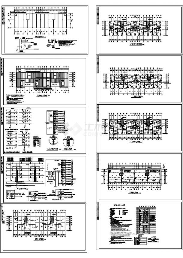 某安置房多层建筑电气设计施工cad图纸（甲级设计院设计，标注详细）-图二