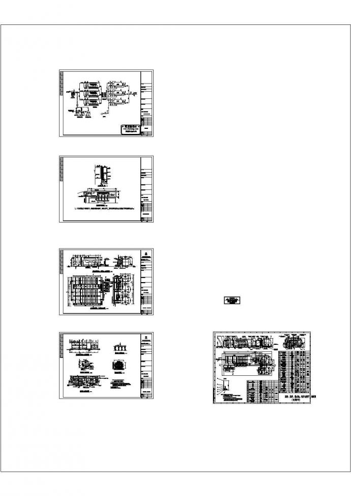 钢制一体化供水工程设计建筑施工cad图，共五张_图1