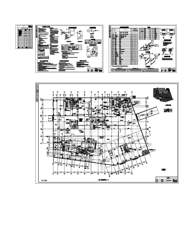 【湖南】某地广场地下通风设计施工cad图（含送风系统图和战时固定柴油电站通风设计说明）-图一
