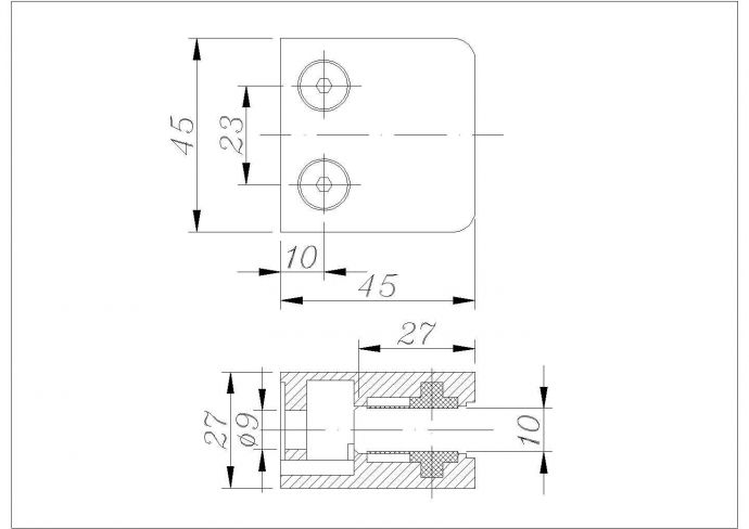 15套点式幕墙k扶手系列节点建筑详图_图1